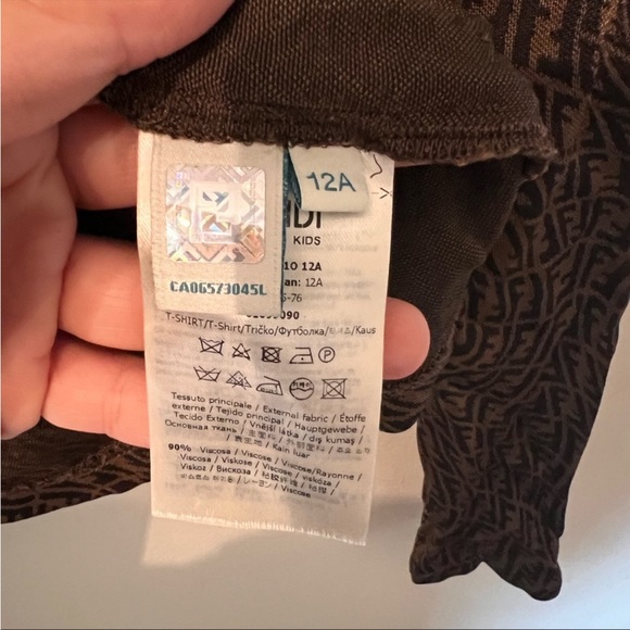 FENDI Girls Teen Roll Neck Logo Top 12A - Picture 4 of 5